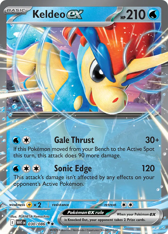 Carte Keldeo ex — White Flare