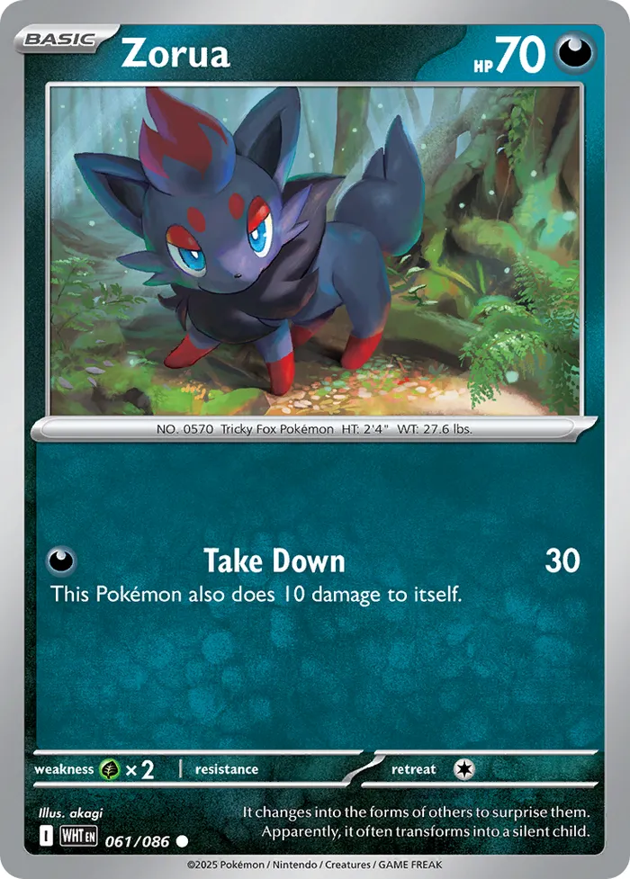 Carte Zorua — White Flare