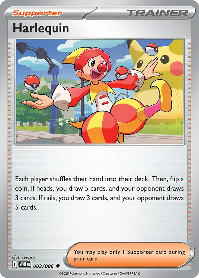 Carte Clown — White Flare