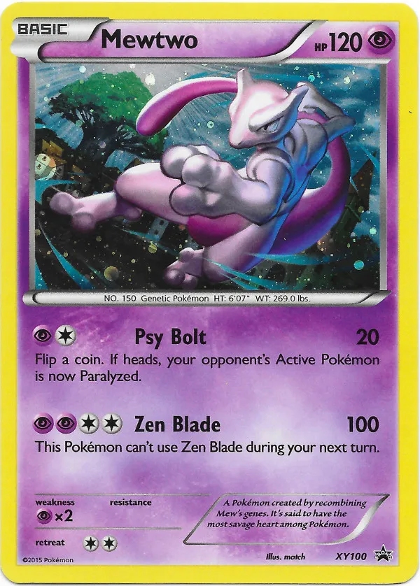 Carte Mewtwo — XY Black Star Promos