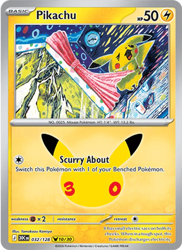 Carte Pikachu — 30th Celebration
