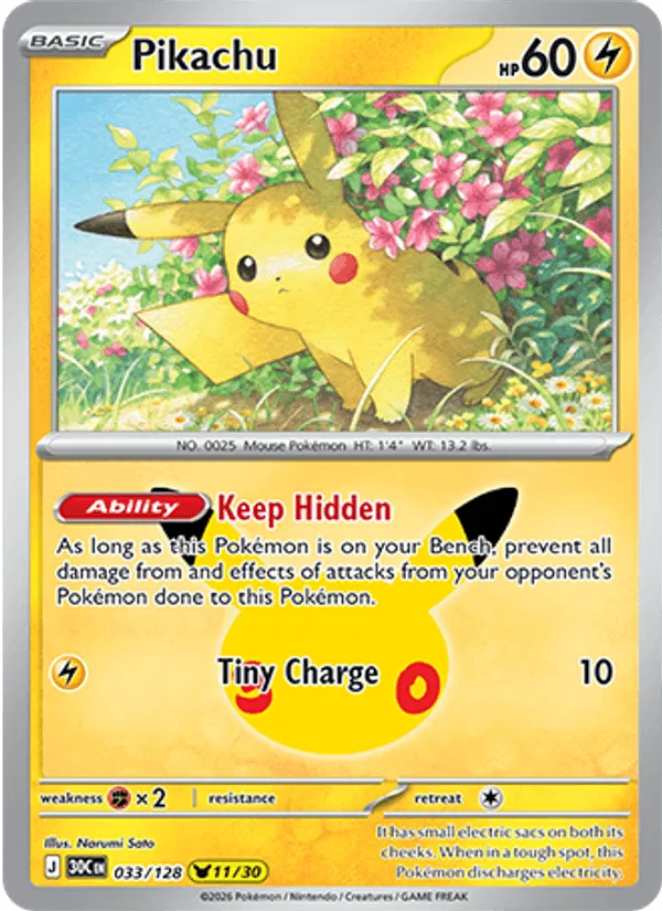 Carte Pikachu — 30th Celebration