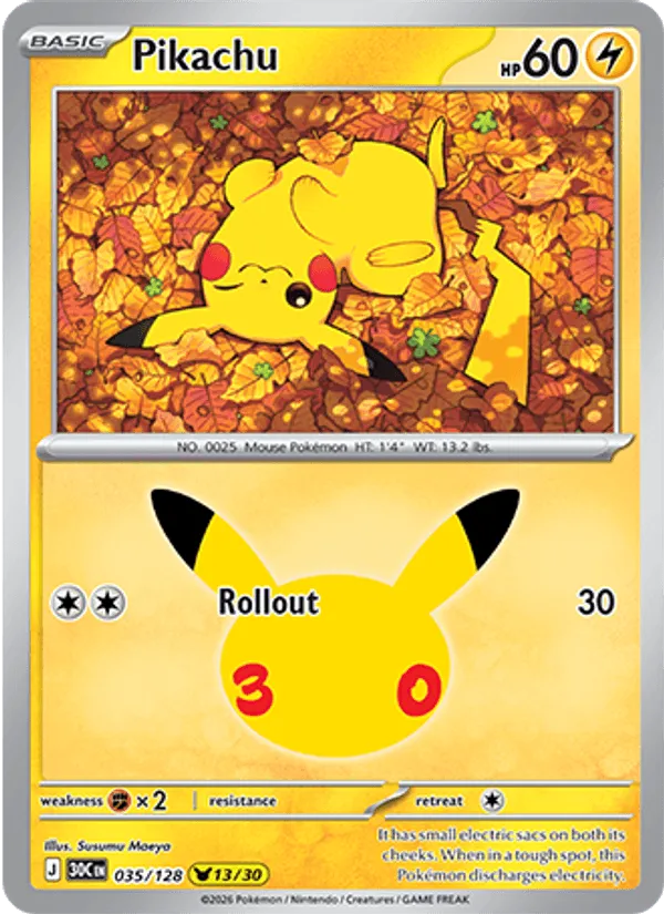 Carte Pikachu — 30th Celebration