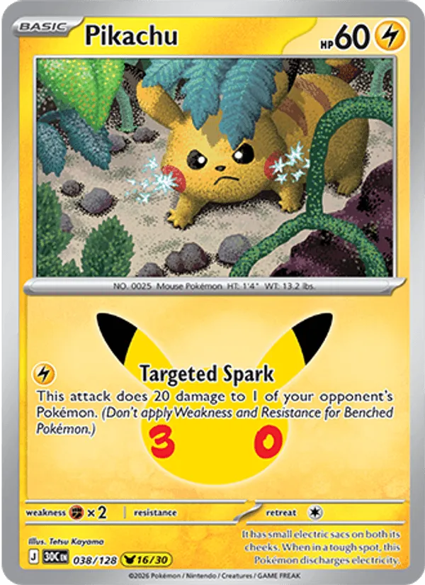Carte Pikachu — 30th Celebration