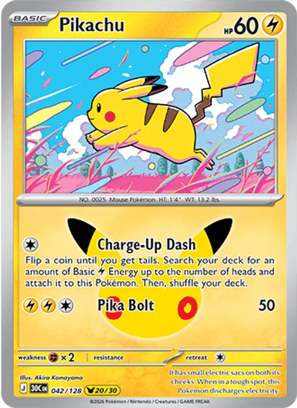 Carte Pikachu — 30th Celebration