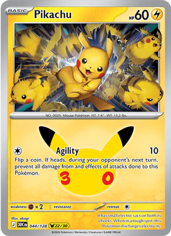 Carte Pikachu — 30th Celebration