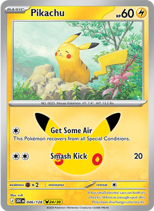 Carte Pikachu — 30th Celebration