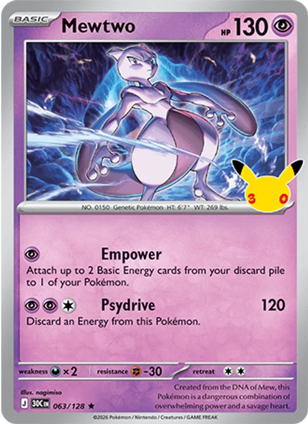 Carte Mewtwo — 30th Celebration