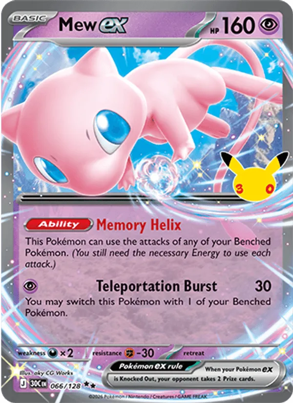 Carte Mew ex — 30th Celebration
