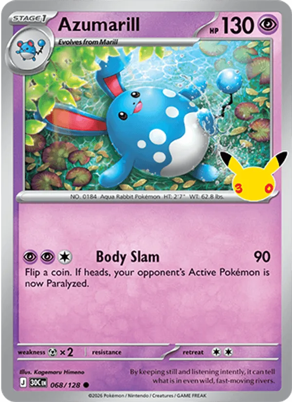 Carte Azumarill — 30th Celebration