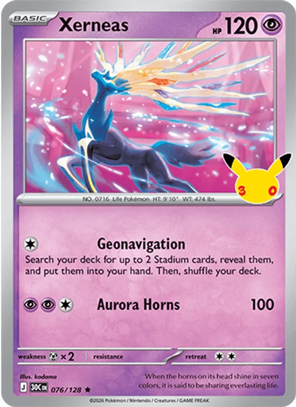 Carte Xerneas — 30th Celebration