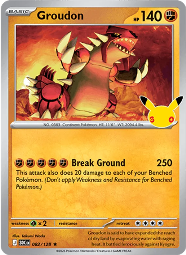 Carte Groudon — 30th Celebration