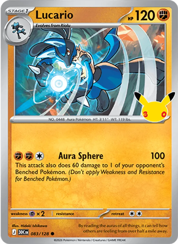 Carte Lucario — 30th Celebration