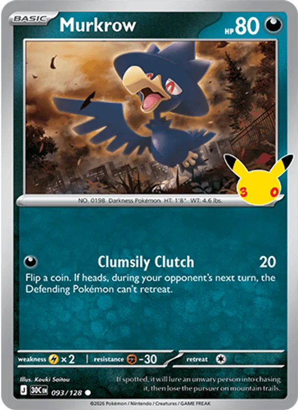 Carte Murkrow — 30th Celebration