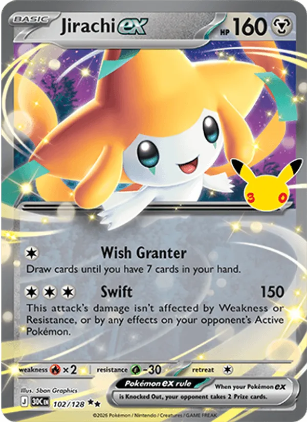 Carte Jirachi ex — 30th Celebration