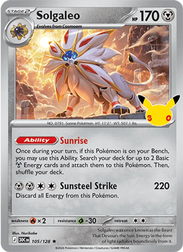 Carte Solgaleo — 30th Celebration