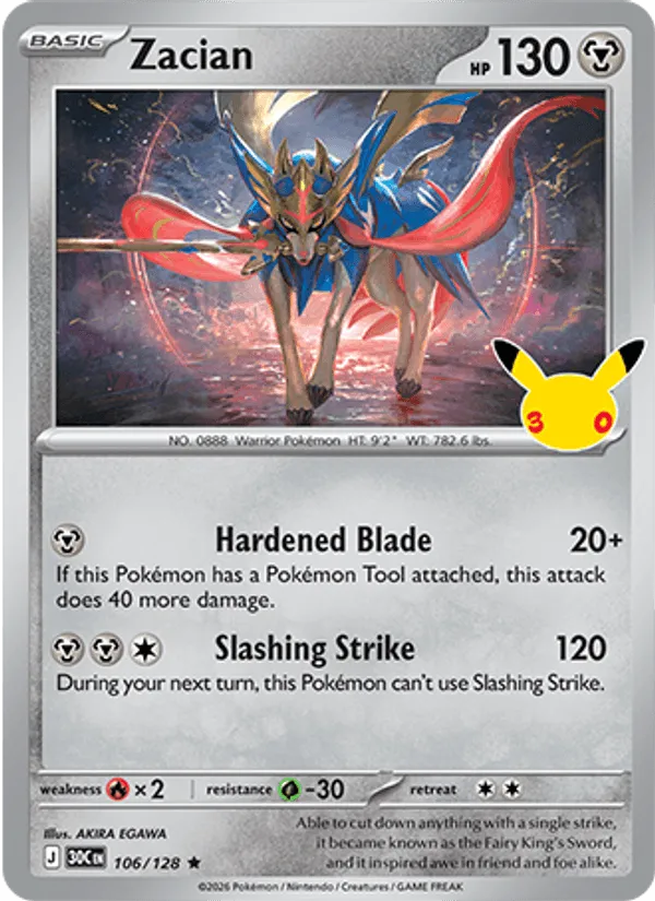 Carte Zacian — 30th Celebration