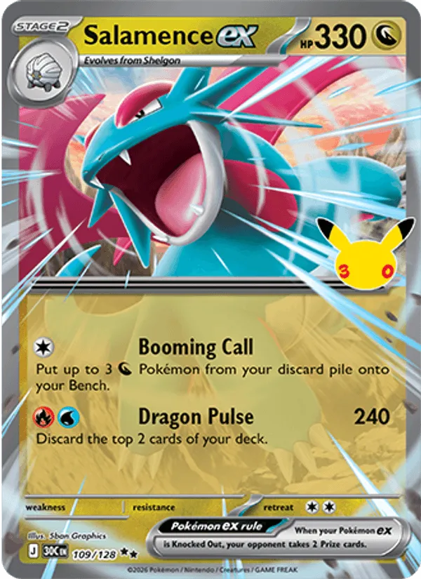 Carte Salamence ex — 30th Celebration
