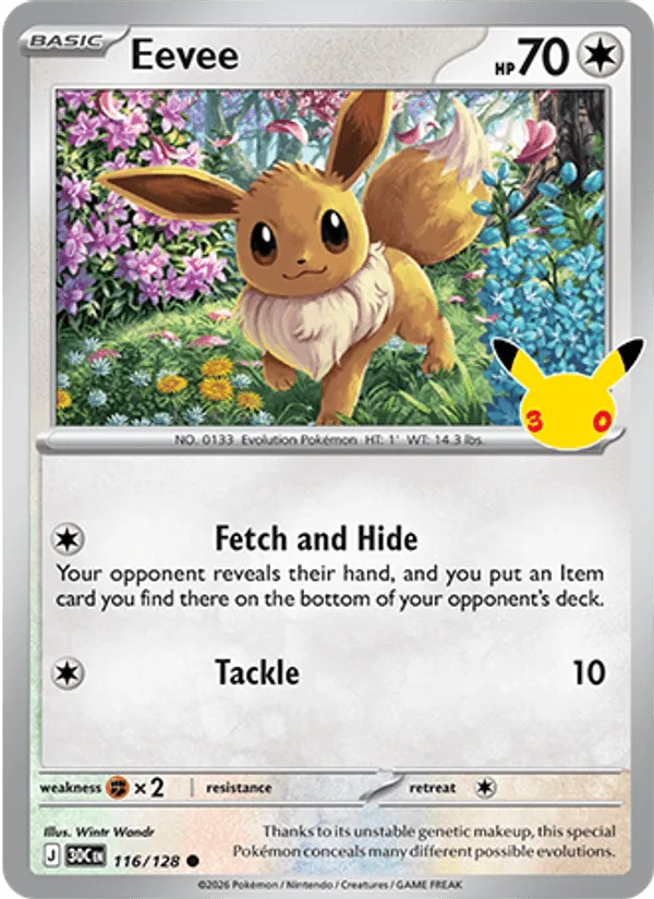 Carte Eevee — 30th Celebration