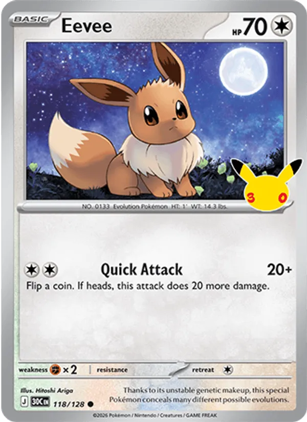 Carte Eevee — 30th Celebration