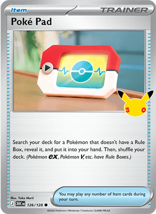 Carte Poké Registre — 30th Celebration