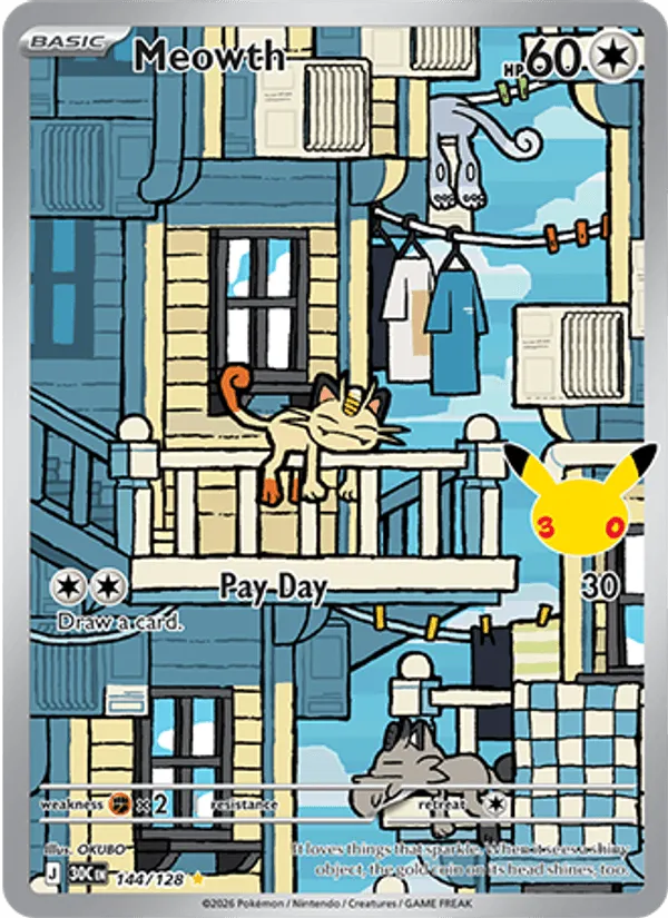 Carte Meowth — 30th Celebration