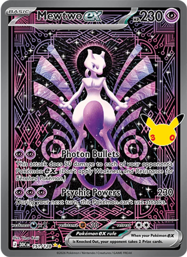 Carte Mewtwo ex — 30th Celebration