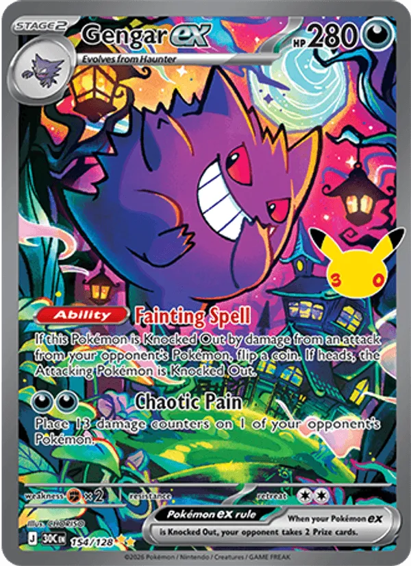 Carte Gengar ex — 30th Celebration