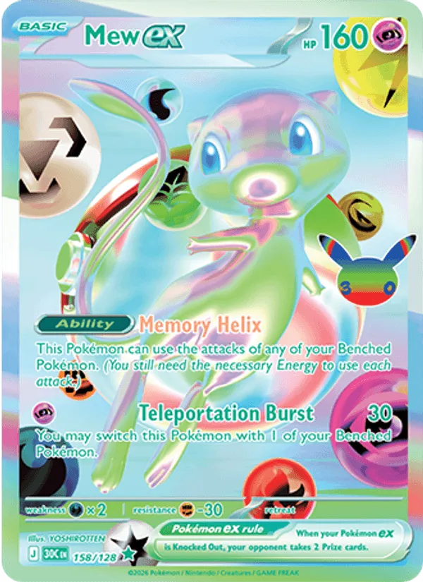 Carte Mew ex — 30th Celebration