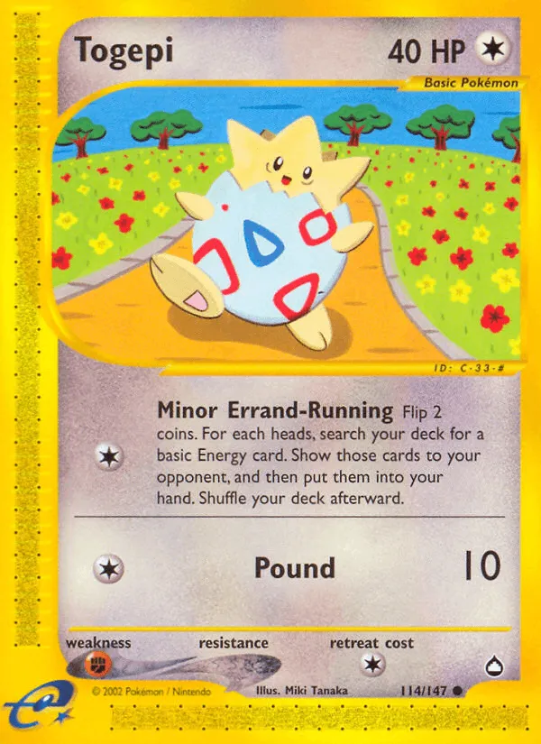 Carte Togepi — Aquapolis