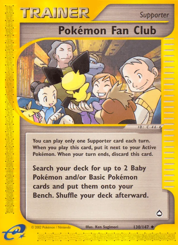 Carte Fan Club Pokémon — Aquapolis