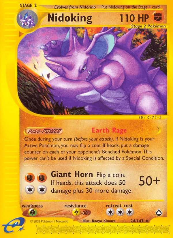 Carte Nidoking — Aquapolis