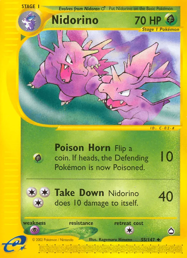 Carte Nidorino — Aquapolis