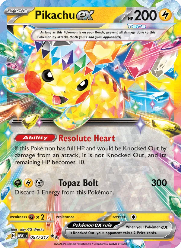 Carte Pikachu ex — Ascended Heroes Additionals