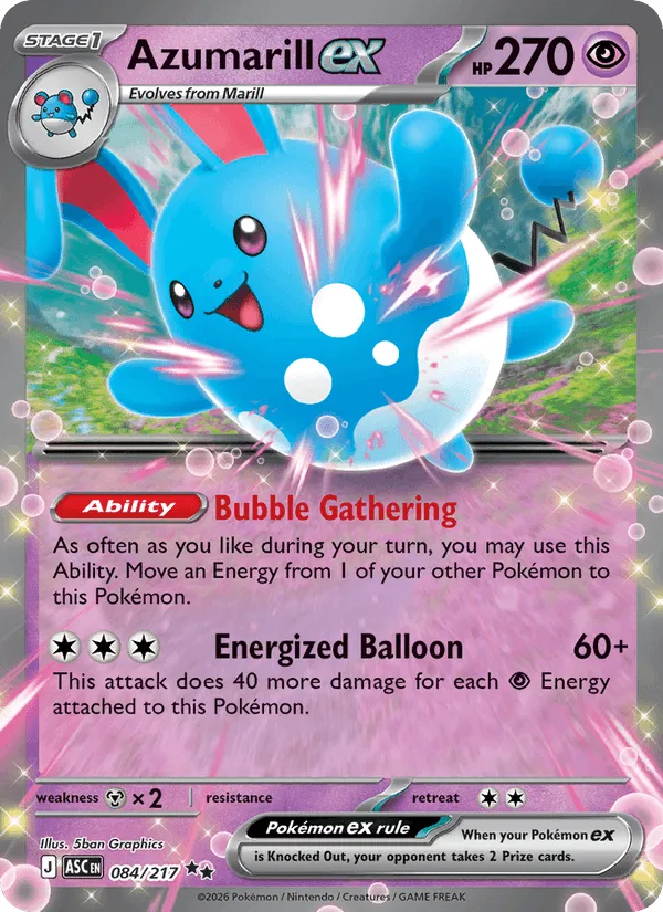 Carte Azumarill ex — Ascended Heroes Additionals