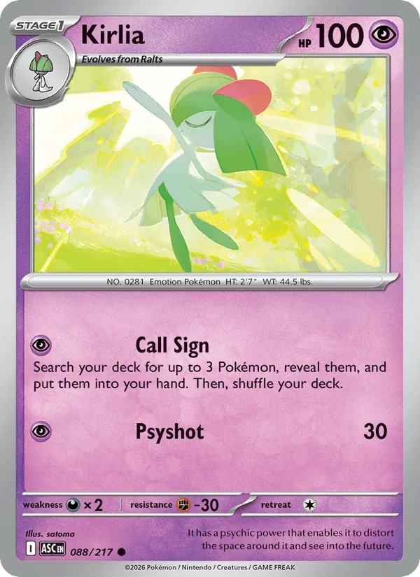 Carte Kirlia — Ascended Heroes Additionals