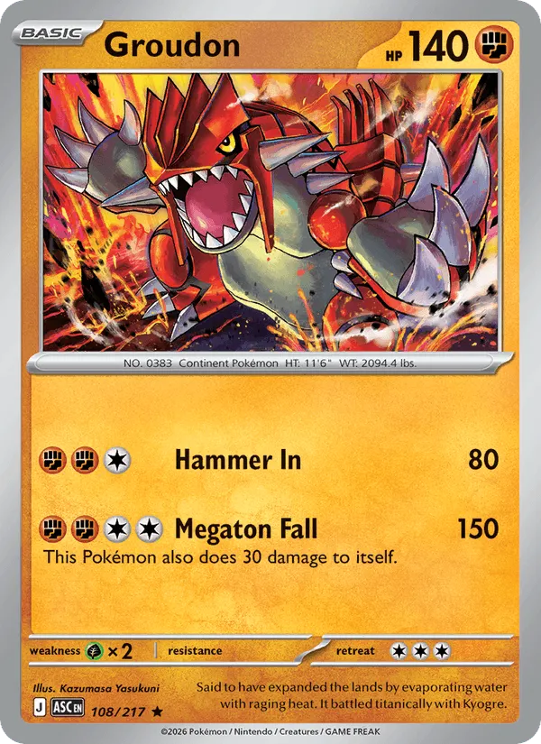 Carte Groudon — Ascended Heroes Additionals