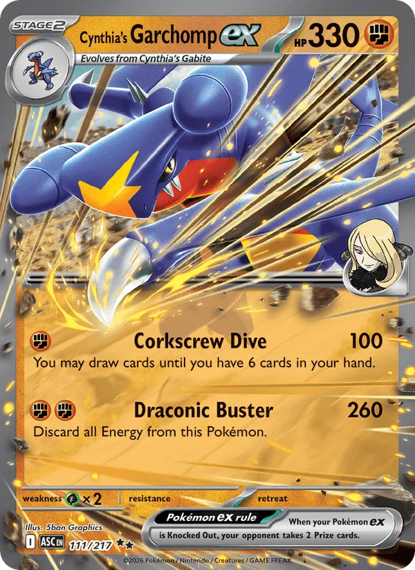 Carte Carchacrok ex de Cynthia — Ascended Heroes Additionals