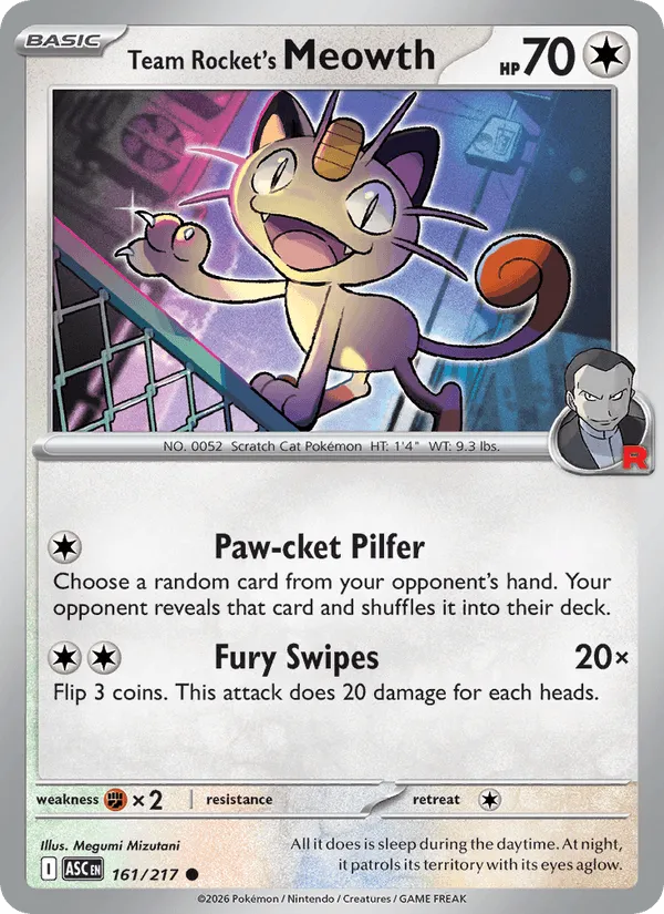 Carte Miaouss de la Team Rocket — Ascended Heroes Additionals