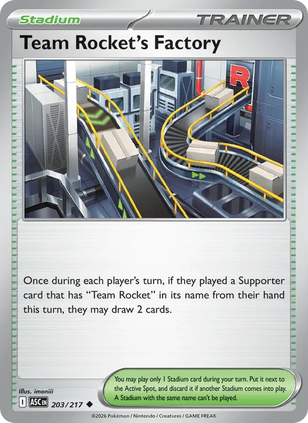 Carte Usine de la Team Rocket — Ascended Heroes Additionals