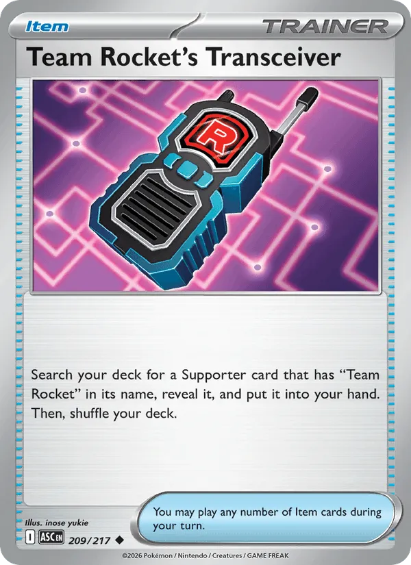 Carte Émetteur-Récepteur de la Team Rocket — Ascended Heroes Additionals