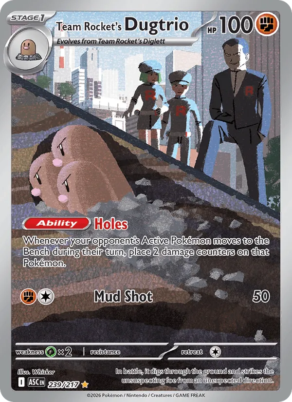Carte Triopikeur de la Team Rocket — Ascended Heroes Additionals