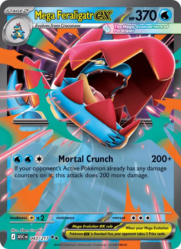 Carte Mega Aligatueur ex — Ascended Heroes
