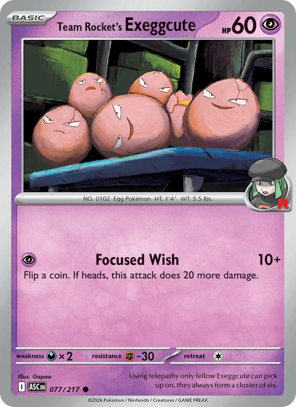 Carte Noeunoeuf de la Team Rocket — Ascended Heroes
