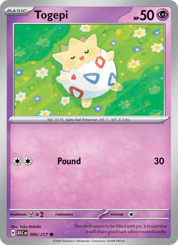 Carte Togepi — Ascended Heroes