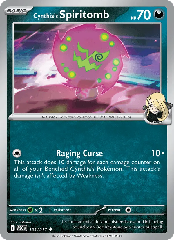 Carte Spiritomb de Cynthia — Ascended Heroes