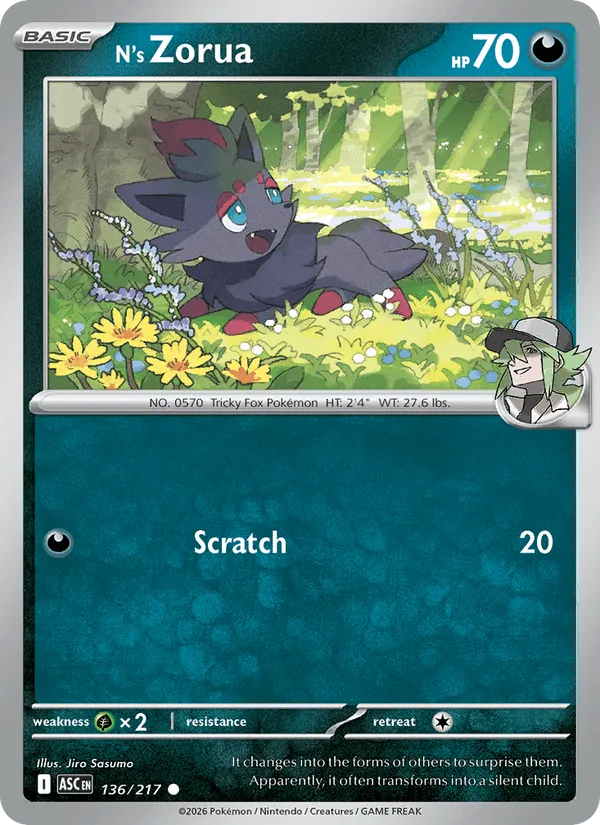 Carte Zorua de N — Ascended Heroes