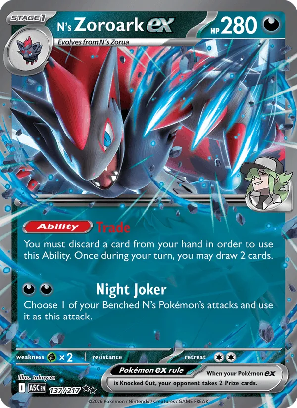 Carte Zoroark ex de N — Ascended Heroes