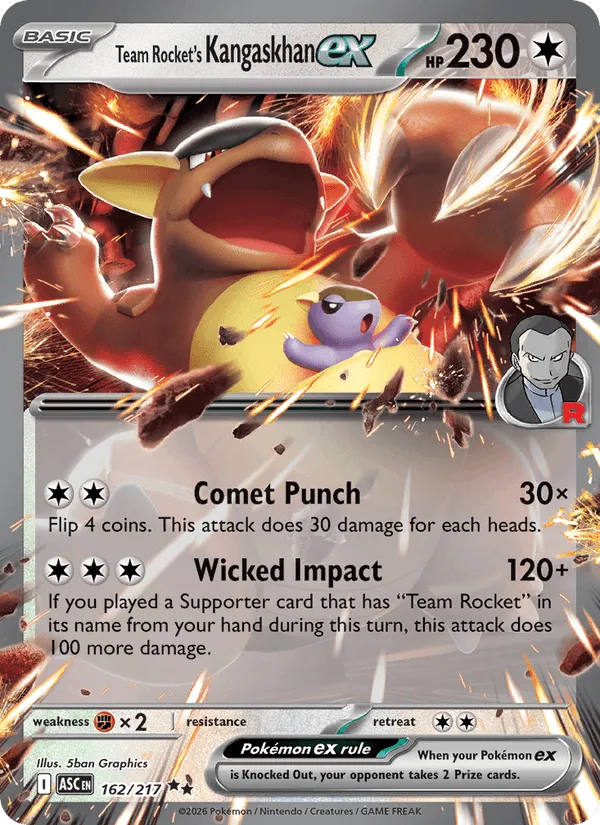 Carte Kangourex ex de la Team Rocket — Ascended Heroes