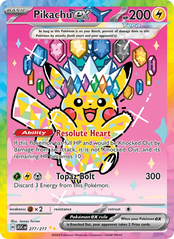 Carte Pikachu ex — Ascended Heroes